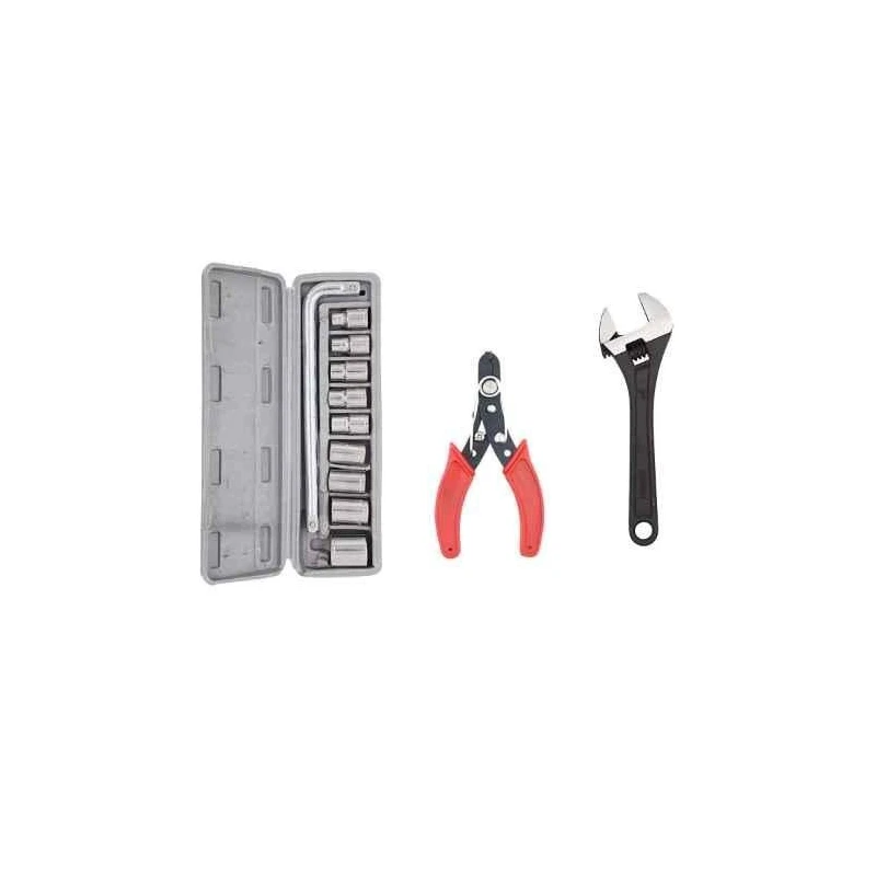 Hillgrove HGCM412M1 10-Piece Hex Socket Spanner Set with Wire Cutter & 8-Inch Adjustable Wrench image-4
