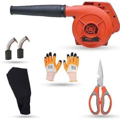 Hillgrove HGCM1124 800W Red Electric Air Blower with Carbon Brushes Gloves & Scissor image-3
