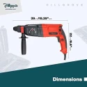 Hillgrove HGCM1255 1200W Hammer Impact Drill Machine with 5 SDS Plus Bits Chuck SDS Adapter & 8-Inch Plier image-4