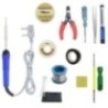 Hillgrove HGFC001 12-Piece 25W Flat Tip Complete Soldering Iron Machine Tool Kits