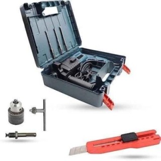 Hillgrove HGCM1207 750W Hammer Impact Drill Machine with 3 Bits Chuck SDS Adapter & Utility Knife image-2