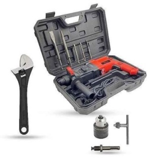 Hillgrove HGCM1262 1200W Hammer Impact Drill Machine with 5 SDS Plus Bits Chuck SDS Adapter & 8-Inch Adjustable Wrench image-3