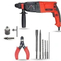 Hillgrove HGCM1260 1200W Hammer Impact Drill Machine with 5 SDS Plus Bits Chuck SDS Adapter & Wire Cutter image-6