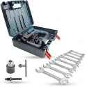 Hillgrove HGCM1209 750W Hammer Impact Drill Machine with 3 Bits Chuck SDS Adapter & 8-Piece Double Open End Wrench image-2