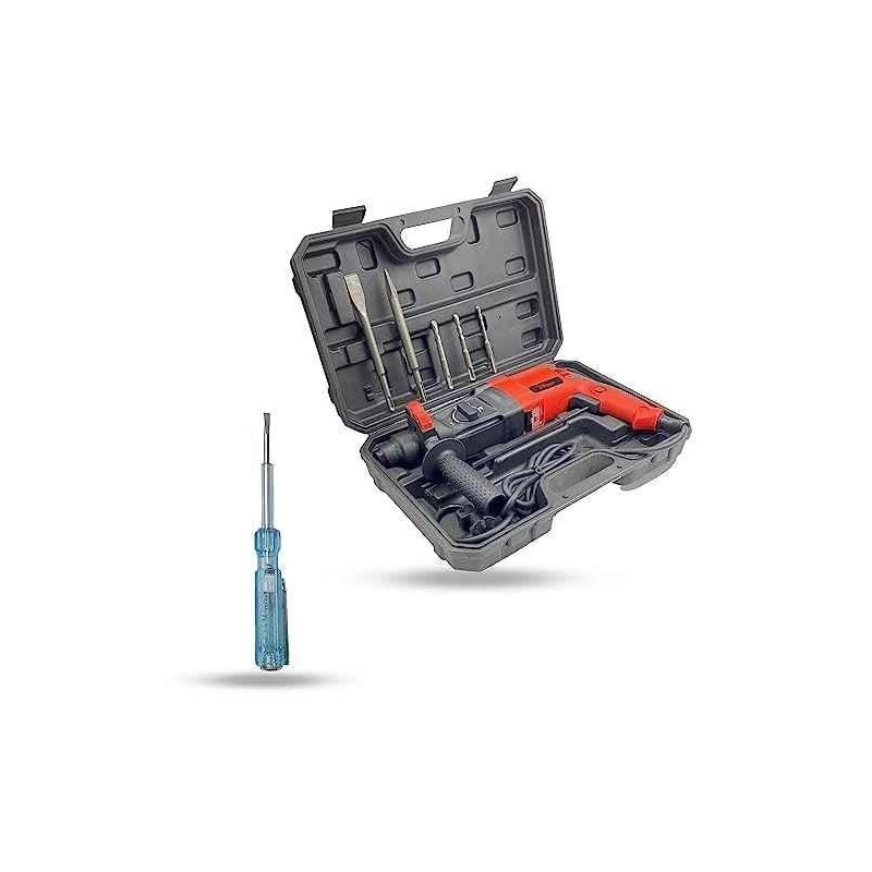 Hillgrove HGCM1246 1200W Hammer Impact Drill Machine with 5 SDS Plus Bits & Line Tester image-6