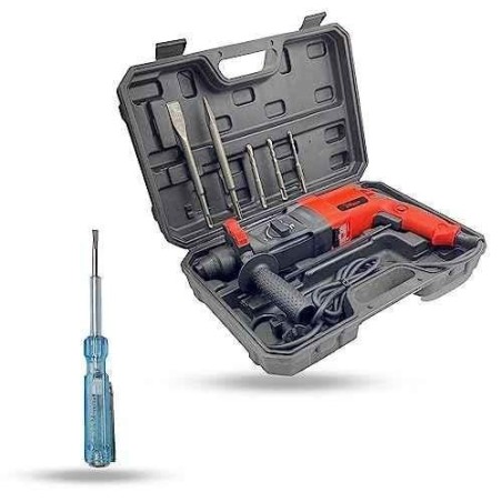 Hillgrove HGCM1246 1200W Hammer Impact Drill Machine with 5 SDS Plus Bits & Line Tester image-6