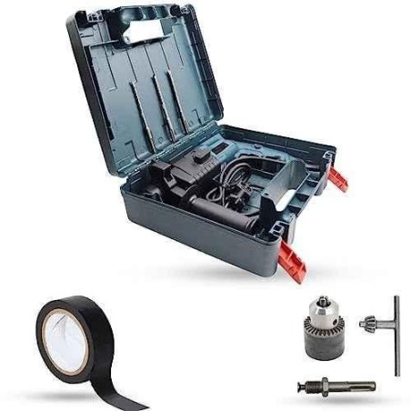 Hillgrove HGCM1204 750W Hammer Impact Drill Machine with 3 Bits Chuck SDS Adapter & Electrical Tape image-2