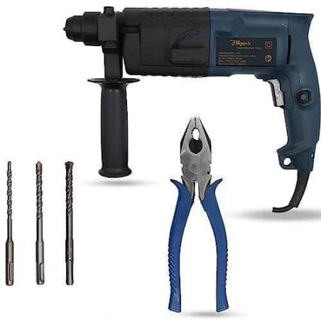 Hillgrove HGCM1188 750W Hammer Impact Drill Machine with 3 Bits & 8-Inch Plier image-2