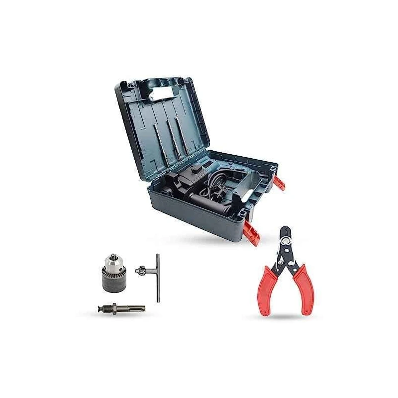Hillgrove HGCM1206 750W Hammer Impact Drill Machine with 3 Bits Chuck SDS Adapter & Wire Cutter image-5