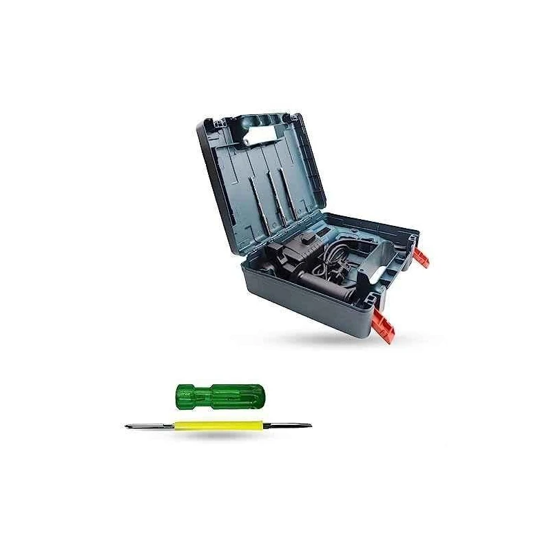 Hillgrove HGCM1189 750W Hammer Impact Drill Machine with 3 Bits & 2-in-1 Screwdriver image-3