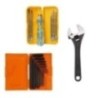 Hillgrove HGCM445M1 8-Inch Adjustable Wrench with 5-in-1 Screwdriver Set & 9-Piece Hex Allen Key Combo
