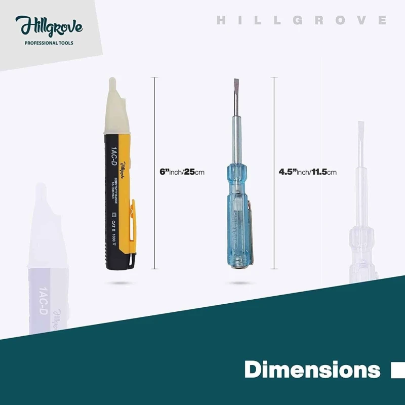 Hillgrove HGCM205M1 90–1000VAC Non-Contact Voltage Detector with Continuity & Line Tester image-5
