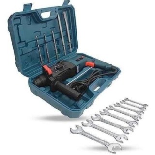 Hillgrove HGCM1223 1200W Hammer Impact Drill Machine with 5 SDS Plus Bits & 8-Piece Double Open End Wrench image-4
