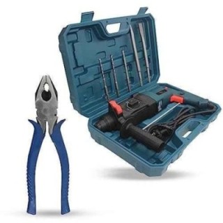 Hillgrove HGCM1215 1200W Hammer Impact Drill Machine with 5 SDS Plus Bits & 8-Inch Plier image-1