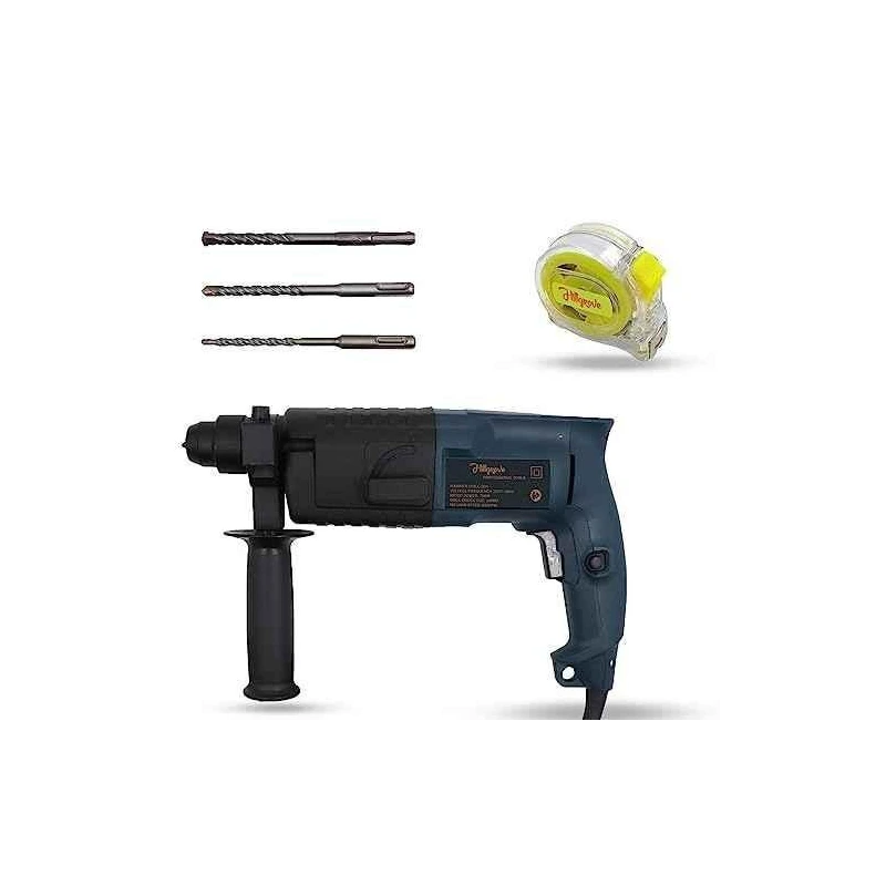 Hillgrove HGCM1186 750W Hammer Impact Drill Machine with 3 Bits & Measuring Tape image-5