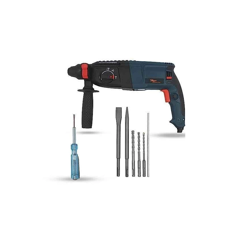 Hillgrove HGCM1219 1200W Hammer Impact Drill Machine with 5 SDS Plus Bits & Line Tester image-5