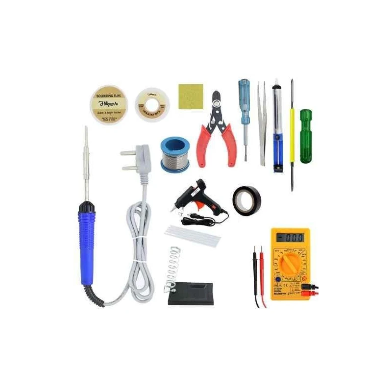 Hillgrove HGFC002 15-Piece 25W Flat Tip Soldering Iron Machine Tool Kits image-3