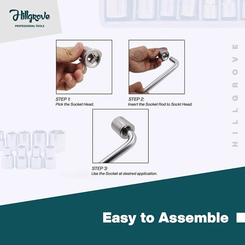 Hillgrove HGCM406M1 10-Piece Hex Socket Spanner Set with 8 Double Open End Wrenches & 5-in-1 Screwdriver image-5