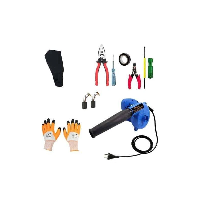 Hillgrove HGCM259M2 800W Suction Dust Cleaner Air Blower with 5 Hand Tools Carbon Brushes & Gloves image-1