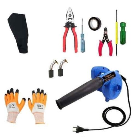 Hillgrove HGCM259M2 800W Suction Dust Cleaner Air Blower with 5 Hand Tools Carbon Brushes & Gloves image-1
