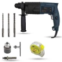 Hillgrove HGCM1199 750W Hammer Impact Drill Machine with 3 Bits Chuck SDS Adapter & Measuring Tape image-2