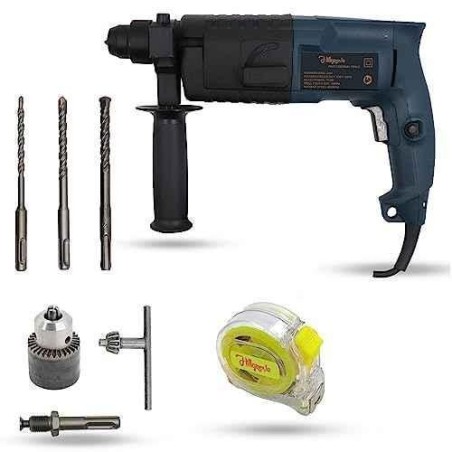 Hillgrove HGCM1199 750W Hammer Impact Drill Machine with 3 Bits Chuck SDS Adapter & Measuring Tape image-2