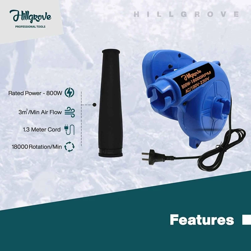 Hillgrove HGCM347M1 800W Suction Dust Cleaner Air Blower with 7-Piece Hand Tool Kits & 5-in-1 Screwdriver image-1