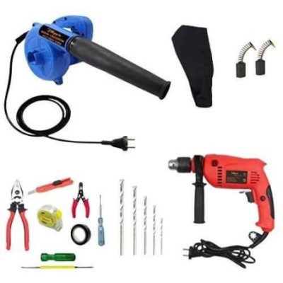 Hillgrove HGCM356M1 800W Air Blower & Suction Cleaner with 700W Drill Machine 5 Masonry Bits & Accessories image-2