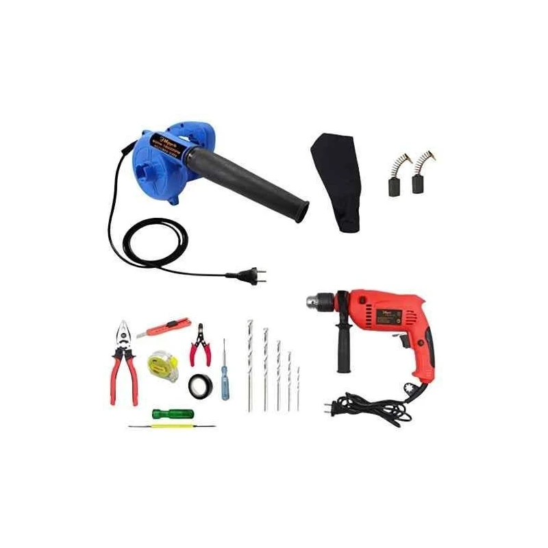 Hillgrove HGCM356M1 800W Air Blower & Suction Cleaner with 700W Drill Machine 5 Masonry Bits & Accessories image-2