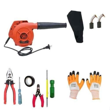 Hillgrove HGCM262M1 800W Suction Dust Cleaner Air Blower with 5 Hand Tools Carbon Brushes & Gloves image-1