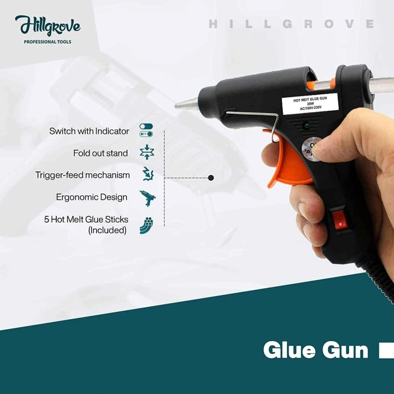 Hillgrove HGFC002 9-Piece 25W Flat Tip Soldering Iron Machine Tool Kits image-1