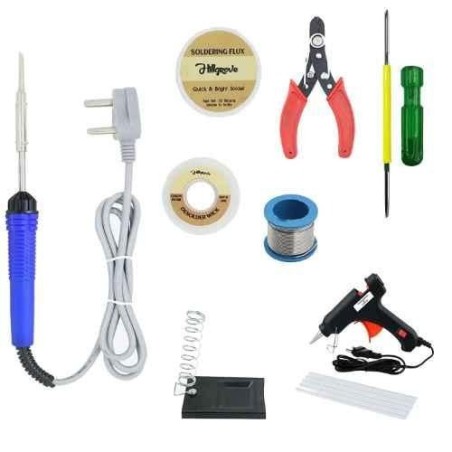 Hillgrove HGFC002 9-Piece 25W Flat Tip Soldering Iron Machine Tool Kits image-5