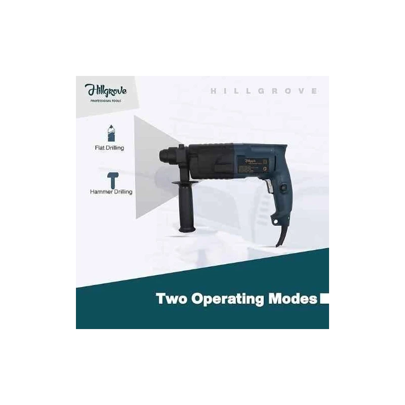 Hillgrove HGCM1194 750W Hammer Impact Drill Machine with 3 Bits & Utility Knife image-2