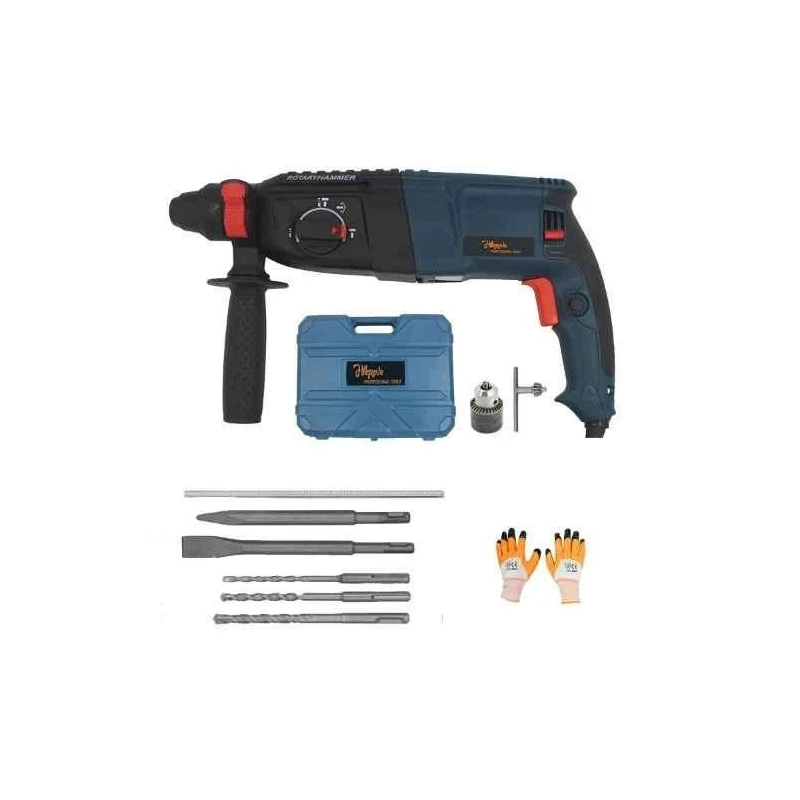 Hillgrove HGCM479M2 1200W Rotary Hammer Drill Machine with 5 Bits 13mm Chuck & SDS Adapter image-6