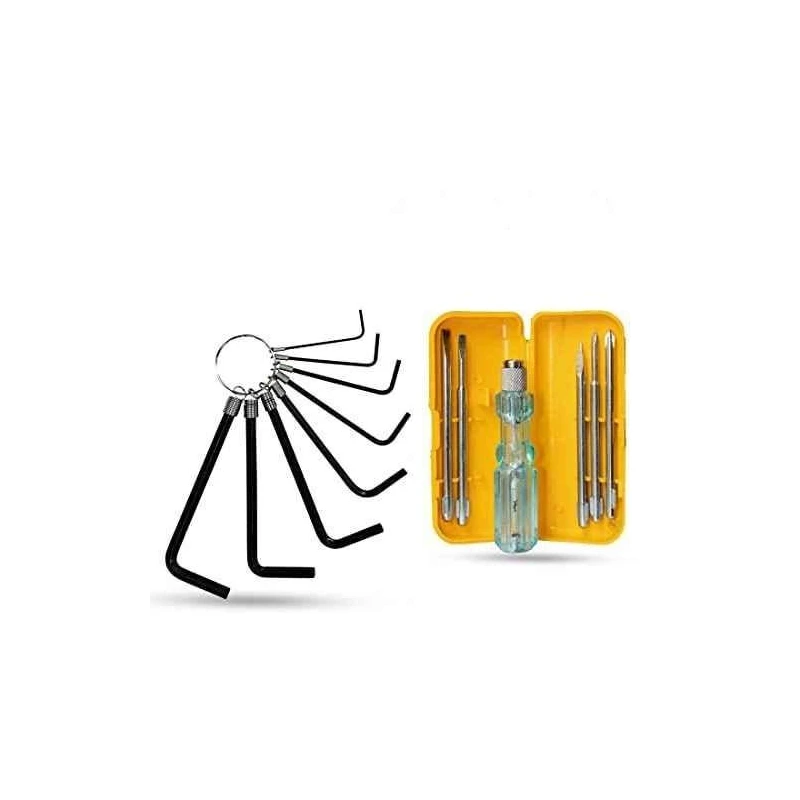Hillgrove HGCM982 8-Piece Ring Hex Allen Key with 5-in-1 Screwdriver Set image-3