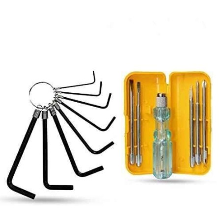 Hillgrove HGCM982 8-Piece Ring Hex Allen Key with 5-in-1 Screwdriver Set image-3