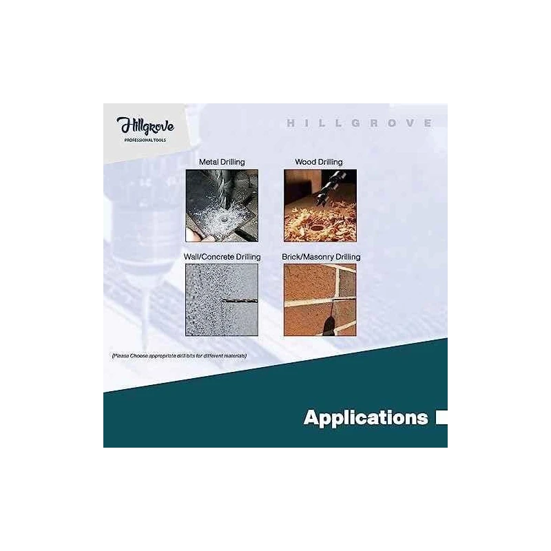 Hillgrove HGCM1184 750W Hammer Impact Drill Machine with 3 Bits & Gloves image-3