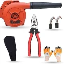 Hillgrove HGCM1127 800W Red Electric Air Blower with Carbon Brushes Gloves & 8-Inch Plier image-1