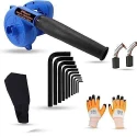 Hillgrove HGCM1085 800W Blue Electric Air Blower with Carbon Brushes Gloves & 10-Piece Allen Key Set image-2