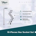 Hillgrove HGCM1007 10-Piece Hex Allen Key Set with 8-Inch Combination Plier image-6