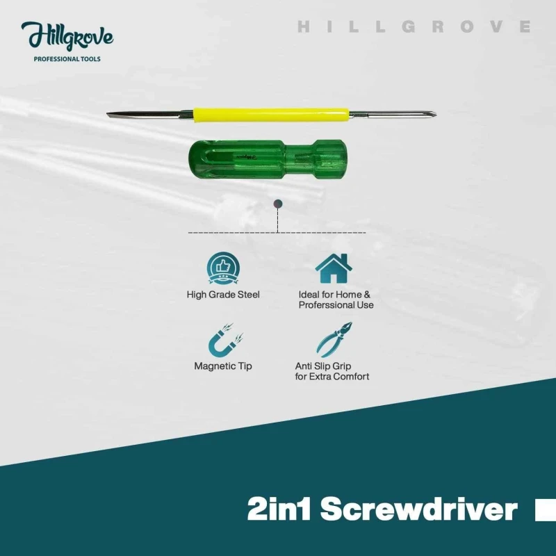 Hillgrove HGCM396M1 2-in-1 Multipurpose Screwdriver with 8-Inch Adjustable Wrench & Combination Plier image-3