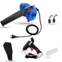 Hillgrove HGCM1023 800W Blue Electric Air Blower with Carbon Brushes Glue Gun & 5 Glue Sticks image-2