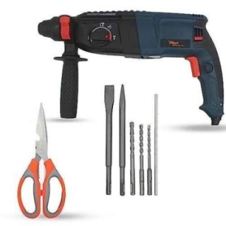 Hillgrove HGCM1212 1200W Hammer Impact Drill Machine with Scissor & 5 SDS Plus Bits image-5