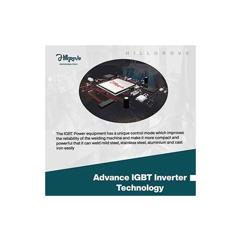 Hillgrove HGCM952 ARC271 271A IGBT Inverter Welding Machine with Holder Earth Clamp Gloves Goggles 5 Rods & Brush image-5
