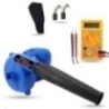 Hillgrove HGCM1029 800W Blue Electric Air Blower with Carbon Brushes & Multimeter