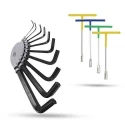 Hillgrove HGCM993 10-Piece Hex Allen Key Set with 4-Piece T-Spanner Set image-6
