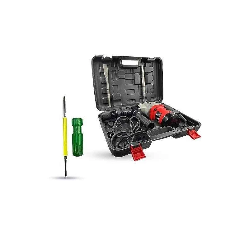 Hillgrove HGCM1380 1200W Demolition Hammer Concrete Breaker with 2 Bits & 2-in-1 Screwdriver image-1