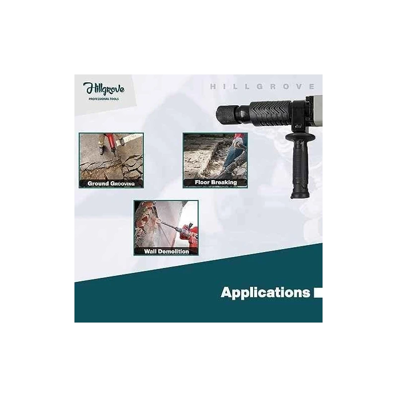 Hillgrove HGCM1380 1200W Demolition Hammer Concrete Breaker with 2 Bits & 2-in-1 Screwdriver image-5