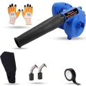 Hillgrove HGCM1095 800W Blue Electric Air Blower with Carbon Brushes Gloves & Electrical Tape image-1