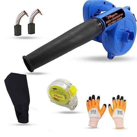 Hillgrove HGCM1087 800W Blue Electric Air Blower with Carbon Brushes Gloves & Measuring Tape image-2